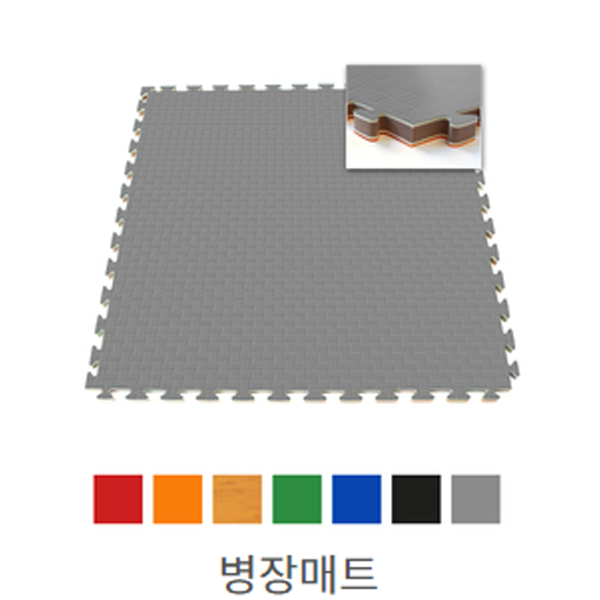 조립식 퍼즐매트 층간소음 놀이방매트 (병장무늬) 100x100x2.3cm