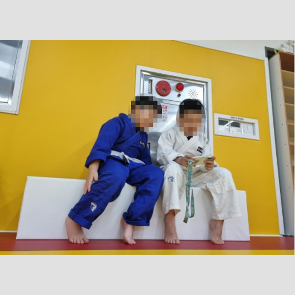 사각의자매트 태권도 합기도 휴게의자 체육실의자 (140x32x32cm) 