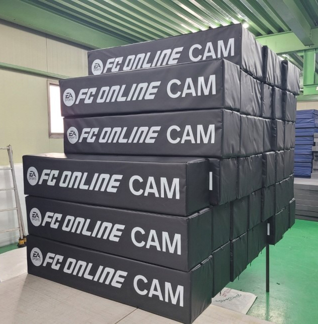 축구경기장 카메라 부스광고매트 사각광고매트